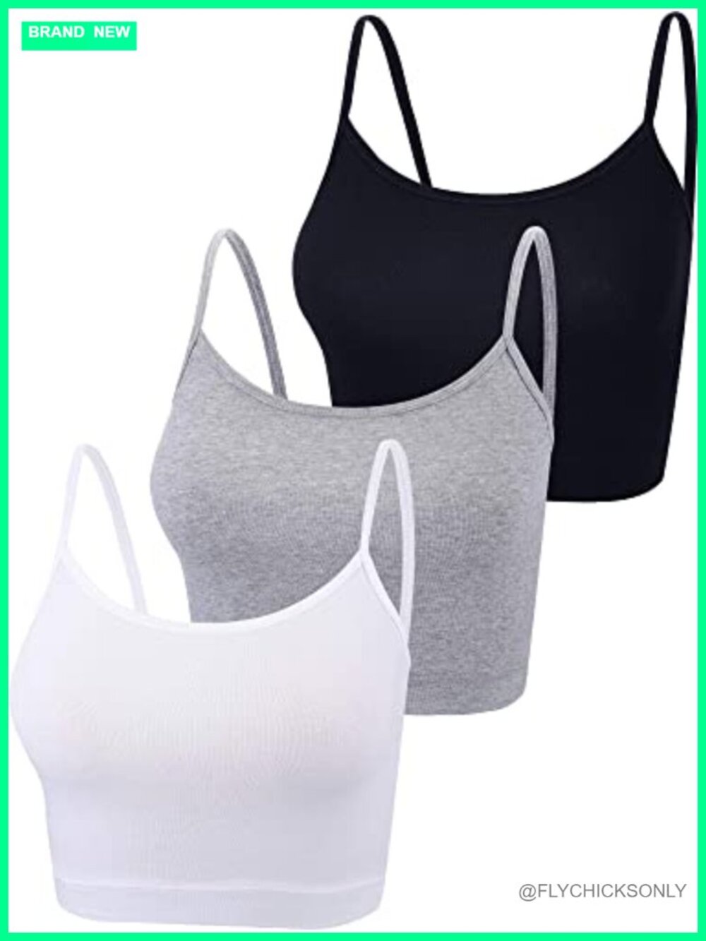 Women's Cropped Cami Tank Tops Modal Spandex Sleeveless Scoop Neck 3-Pack
